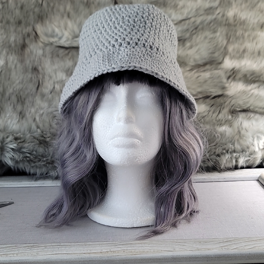 Hand made Gray Crochet Bucket Hat